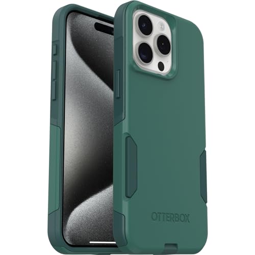 Image of OtterBox iPhone 15 Pro MAX (Only) Commuter Series Case - GET YOUR GREENS (Green), slim & tough, pocket-friendly, with port protection