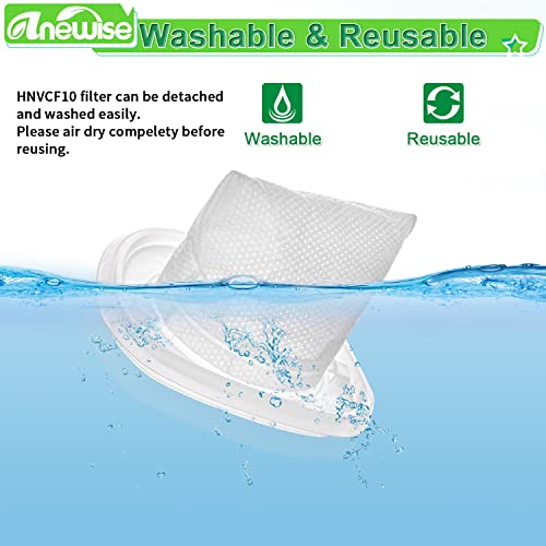 Anewise Hnvcf10 Filter Replacement For Black And Decker Dustbuster Hand Vacuum Hnvc220Bcz01, Hnvc215B10, Hnvc215B12, Hnvc115B22, Hnvc220Bcp07, Hnvc215Bw52, Hnvc115J06, 6 Pack #TOP5