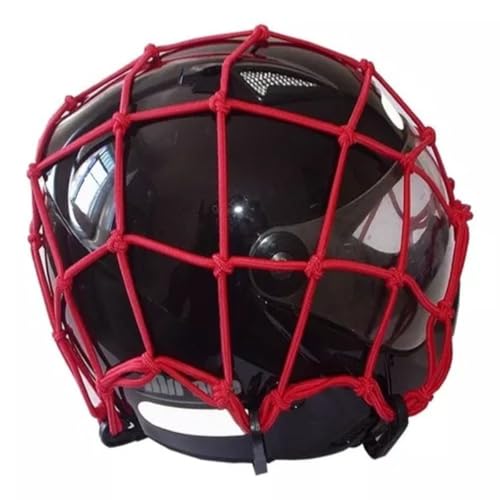 Rede Elástica Moto e Bike Bagageiro Aranha Redinha 35x35 TOK ELÁSTICOS (VERMELHA) Para Levar Capacet