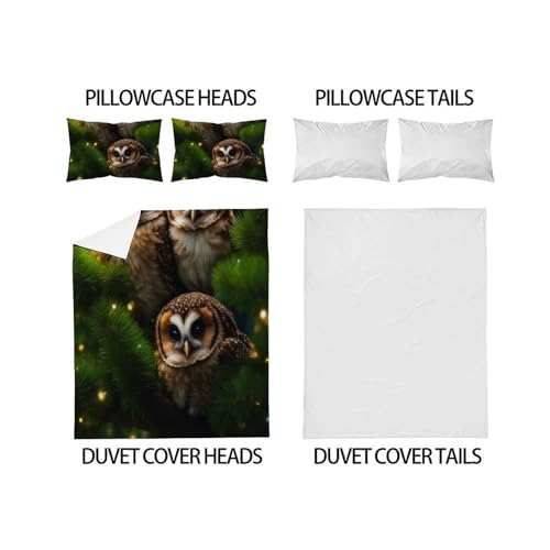 Housse de couette lit simple 3D grand format 220x240 avec taies oreiller - 4