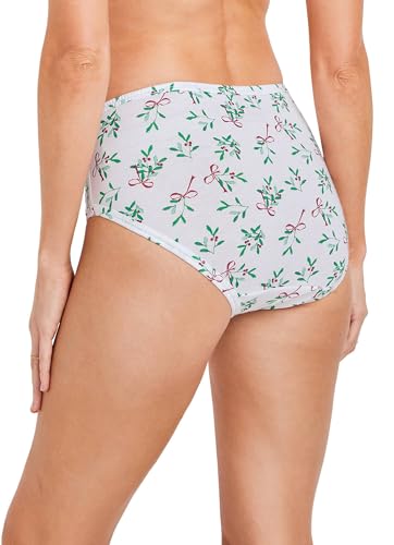 Image of Jockey Women's Underwear Elance Hipster - 3 Pack, Cactus Pine /Small Blizzard Dot /Diamond White Mistletoe, 6