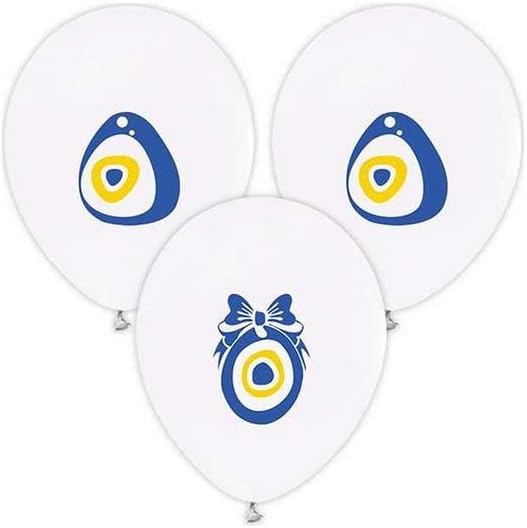 Neco Moden 10 x white Nazar balloons