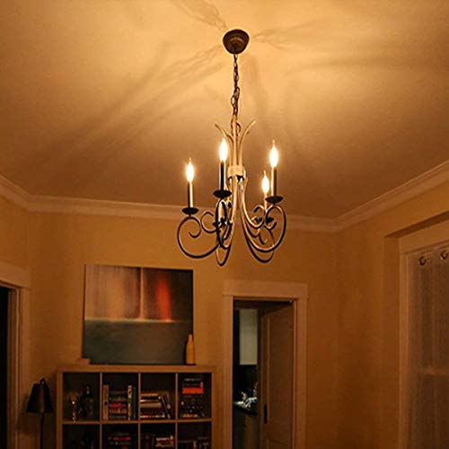 10 stuks C35 LED E14 kaars lamp 4 W, LED filament gloeilampen, amber glas, warm wit 2700 K, 300 lm, vervangt gloeilampen… - Afbeelding 8