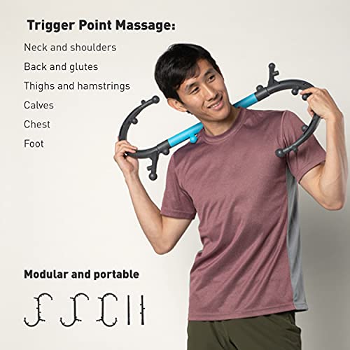 Bodyflex Pro Detachable Full-Body Trigger Point Massage Kit – 11 Knobs, Fascia Roller, Vibration Therapy Ball. Treat Fibromyalgia Pain, Back, Neck. Home, Office Massages Physical Therapy #TOP3