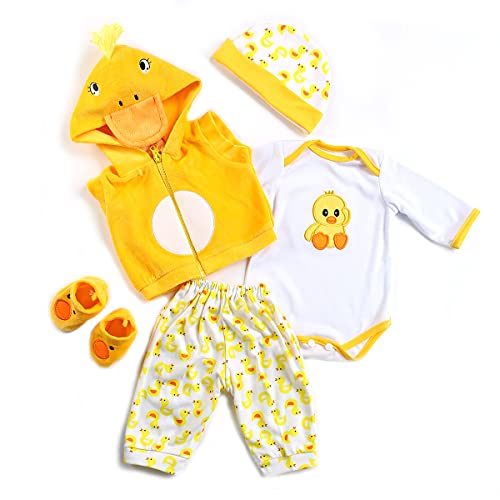 MineeQu Beaux Styles Nouveau-né poupées Robe Reborn bébé poupée Tenue Accessoires Tous Les vêtements et Chaussures en Coton Convient à 50-55 CM Cover