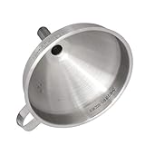 [Design ergonomico e pratico] Con un peso compreso tra 97 152 g (da 3,4 once a 5,4 once), questo imbuto ben bilanciato offre una maneggevolezza confortevole.l'elegante finitura argento si abbina a qualsiasi arredamento della , mentre il design accurato garantisce stabilità durante l'uso, rendendo i processi di trasferimento degli alimenti più puliti, più veloci ed efficienti che mai.