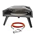Produktbild SANTOS Pizzaofen O-160 - inkl. innovativem Pizza-Drehteller & U-Brenner - Pizzastein Ø37cm- 360° Bräunung - Gas-Pizzaofen - Pizza, Flammkuchen, Pita