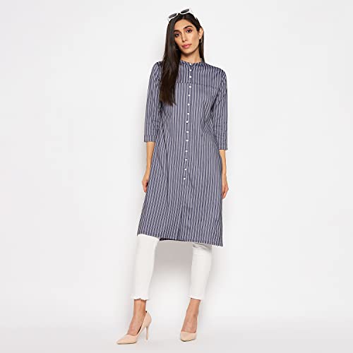 Image of CAMEY Women Striped Cotton Dress