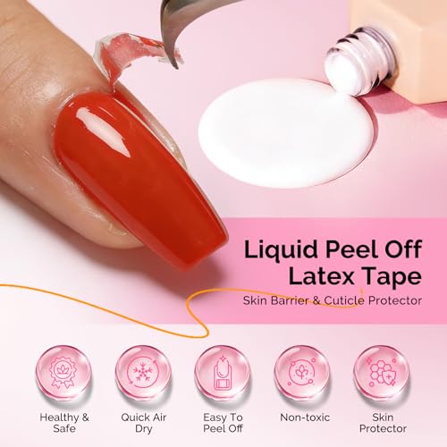 Image of MelodySusie Gel Polish Remover Kit with Latex & Oil, 3PCS, 15ML | No Need to Wrap and Soak Gentle Care Removes in 2-5 Mins Easy to Use at Home