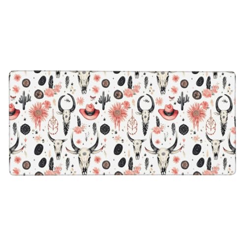 Tapis de souris de jeu pour ordinateur portable au bureau ou à la maison imprimé cowboy rétro