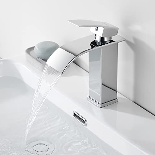 Cascata Rubinetto Bagno Cromo, Dolinvo rubinetto bagno acciaio inox, rubinetto lavabo per bagno...