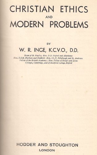 Christian ethics and modern problems 0837139600 Book Cover