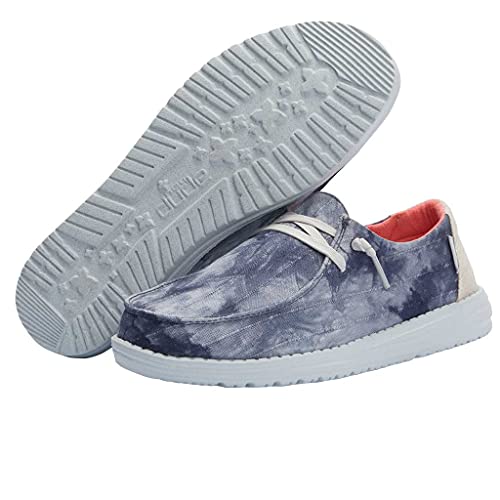 Image of HEYDUDE Women's Wendy Chambray | Women's Shoes | Women's Lace Up Loafers | Comfortable & Light-Weight