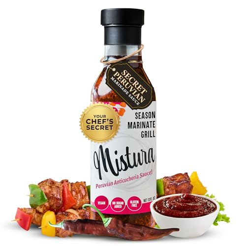 Image of Mistura Peruvian Aji Marinade - Anticucheria 12oz, 1 Pack | Authentic Peruvian aji marinade sauce - traditional anticucheria grilling seasoning for chicken, carne asada, fish & beef