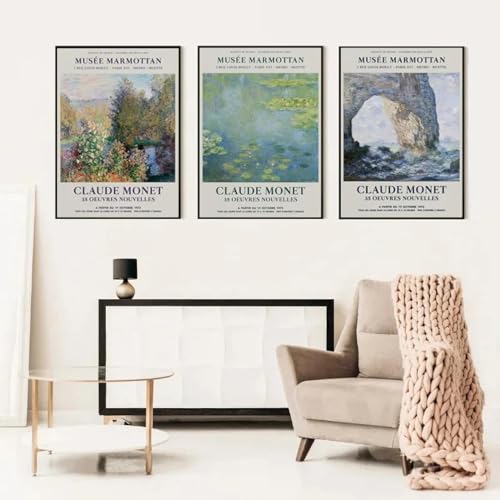 Tableau Monet Nénuphars Décoration Salon Esprit Nature Giverny