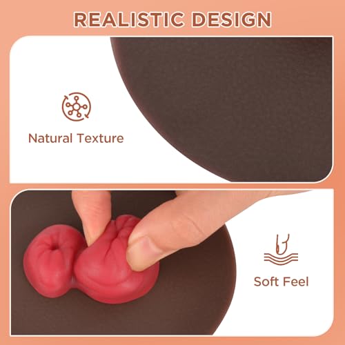 Image of Sticky Loop Ileostomy Simulators, Double-Barrel Stoma Training Model Set, Multi-Skin Tone Ostomy Care Practice Models for Medical Training and Patient Education - Dark