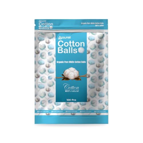 Image of White Cotton Ball For Personal Care, Skincare, Baby Care, Makeup Removal & Medical Use (100 Pieces, Pack of 1)