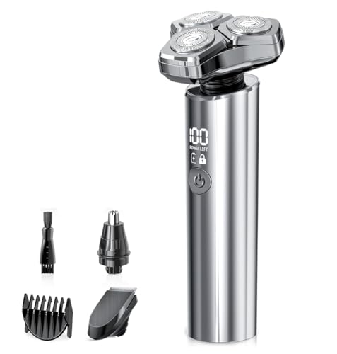 Image of Electric Razor for Men，10,000RPM High-Speed Motor, IPX8 Waterproof, USB Fast Charging, Quick Charge & Travel Lock,Upgraded Mist Gray
