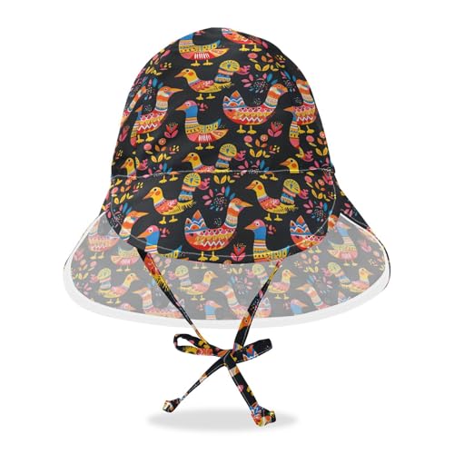 Toddler Boy Girl Sunhat Baby Boys Summer Hats Baby Girls' Sun Protection Large Brim Beach Essentials Doodle Duck Rich Color