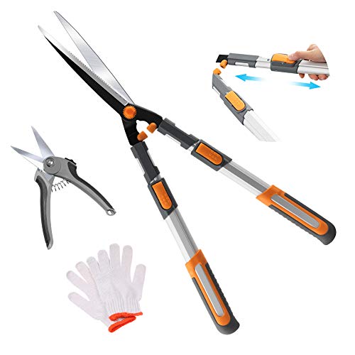 extendable handle hedge shears