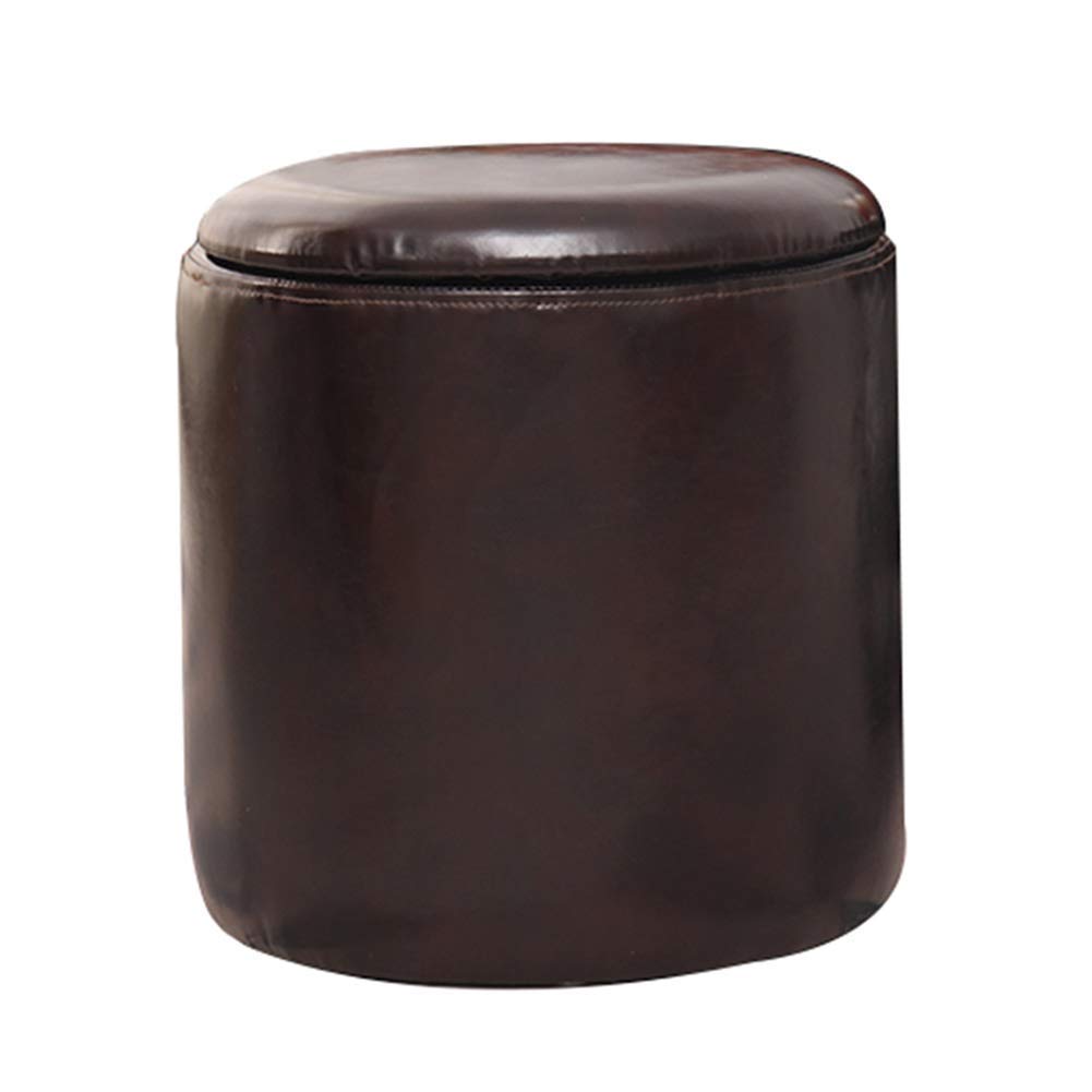 Tabouret de Toilette Marron avec Coffre Intégré pour Coiffeuse de Chambre