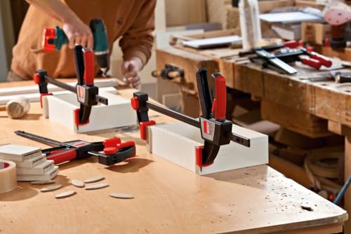 Image of BESSEY EZS Series 6 in. Trigger Style Clamp, EZS15-8 - 445 lb Clamping Force - Fast Acting One Hand Woodworking Clamps for Wood working, Carpentry, Home Improvement, DIY, Construction Projects