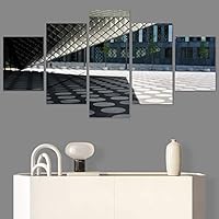 SIGNWIN 5 Panel Canvas Wall Art Solid Structures for Home Decorations Ready to Hang - 60