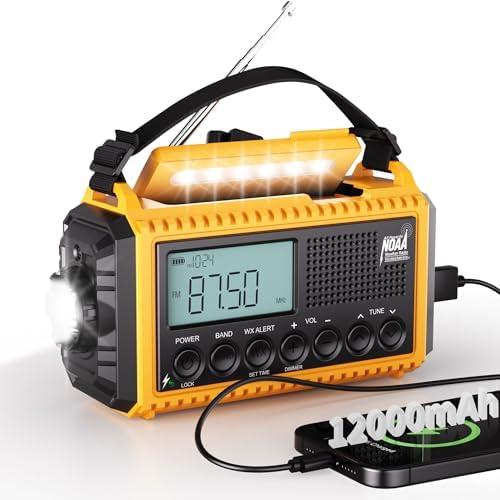 Amazon.com: Mesqool 12000 Emergency Radio, Auto Digital Weather Radio ...