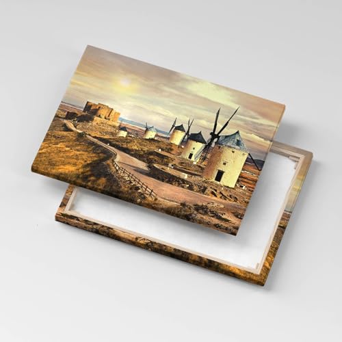 Tableau photo sur toile moulins Consuegra 60x40cm pour mur vide - 5