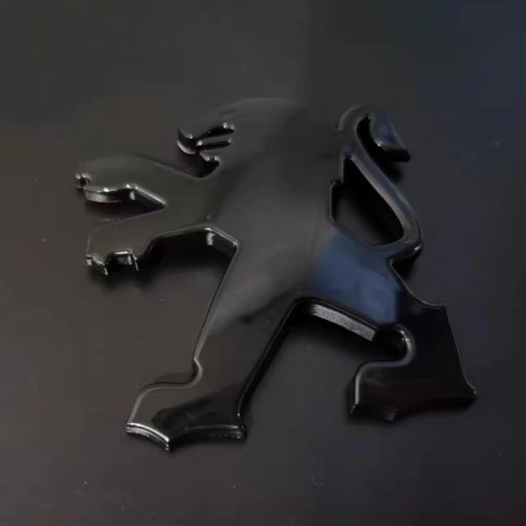 VAVENI Voiture Emblème, Pour Peugeot 107 207 407 408 206 306 307 308 406 806 Badge Remplacement Avant Capot Arrière Coffre Décoration Lettres Insigne 3D Autocollant Emblème,A