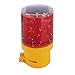 Qooltek Solar Powered LED Strobe Warning Light Garden Lamp Flashing Barricade Safety Sign Road Construction Signs Flash Traffic Lights Flicker Beacon Lamps (Red)