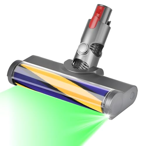 Spazzole di Rilevazione della Polvere, Spazzola per Dyson V7 V8 V10 V11 V15 Ricambi Rullo Spazzola Morbido Accessori di Testina Elettrica Turbo Spazzole con Luce LED per Pulizia Pavimenti Duri
