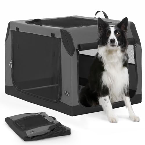 PETSFIT Dog Travel Crate, Soft Sided Dog Crate -...