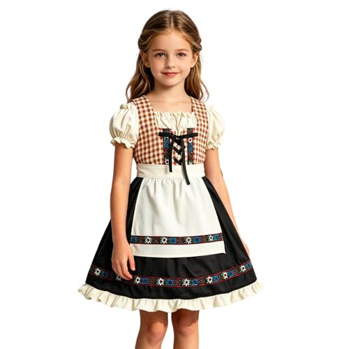 Vêtements folkloriques Dirndl pour femme avec chemisier traditionnel et tablier