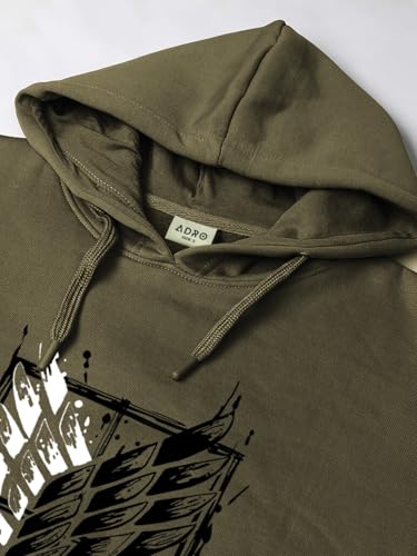 Image of ADRO Men's Fleece Attack On Titan Hooded Printed Hoodies