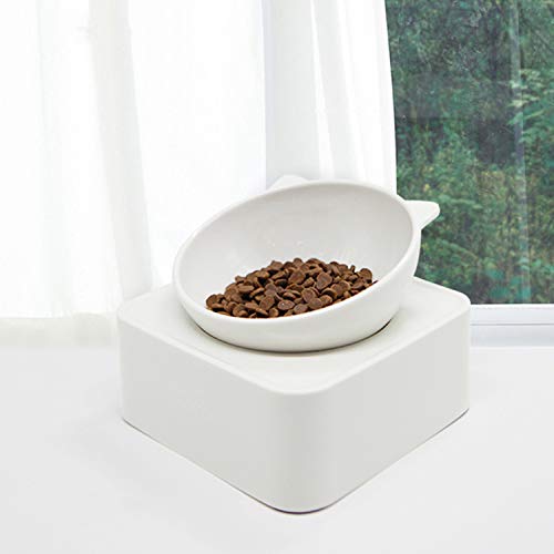 Anself 350g Tigela para gatos Alimentadores de animais de estimação em forma de gato Magnético ajust