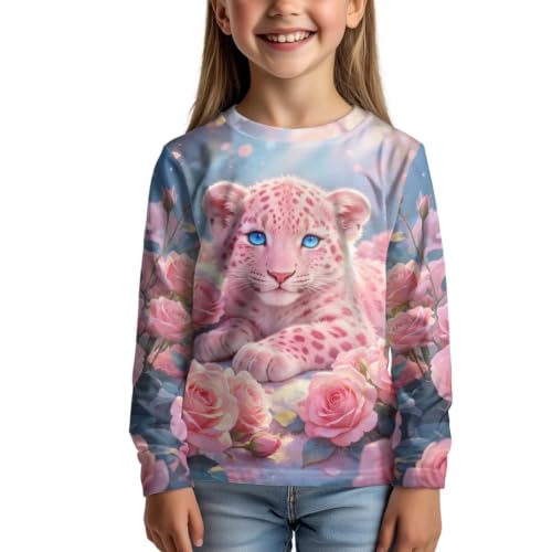 Image of WELLFLYHOM Long Sleeve T-Shirt for Boys Girls 3-16 Years Old Tee Tops Crewneck Pullover Shirts Fall Outfits