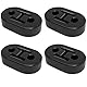 Bohaner 4 Stück Auspuffhalterungen 2 Löcher Universal Auspuffgummi Auspuffrohrhalter Auto Auspuff Aufhänger Auto Auspuffhalter Schalldämpfer Schwarz