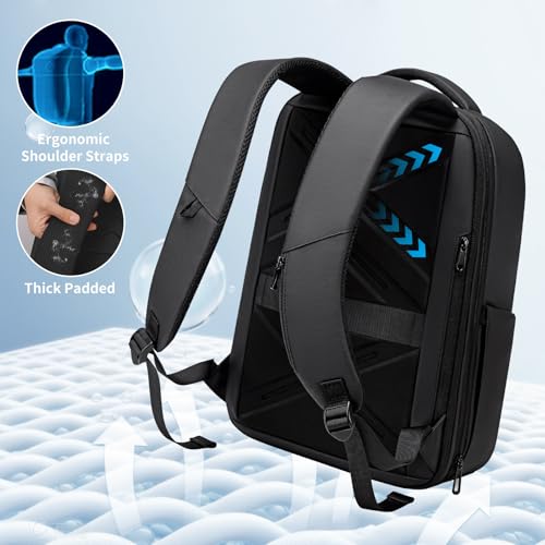Image of FENRUIEN Expandable Laptop Backpack for Men, 15.6 Inch USB Charging Work Backpack for Business /Commute /Travel