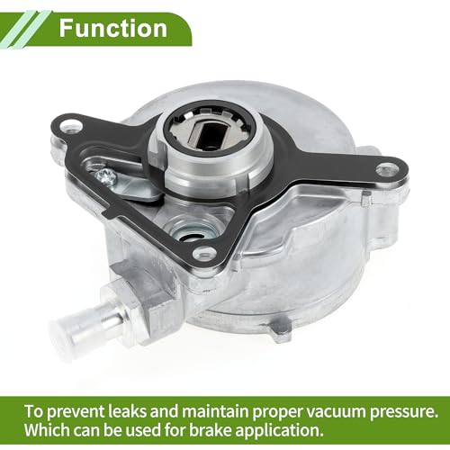 Bomba de vacío para frenos No. 03H145100B, bomba de vacío para motor para Volkswagen Passat 3.6L (2006-2008), aleación de aluminio, tono plateado, 1 unidad miniatura 5