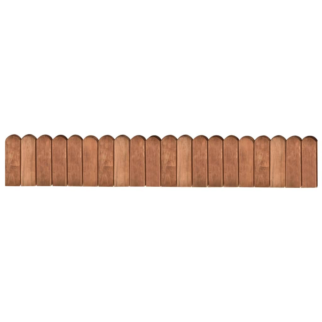 Rotolo di legno di pino impregnato, 120 cm, 2 pezzi | Tubo flessibile per aiuola, stagno, resistente alle intemperie, facile da montare, aspetto rustico
