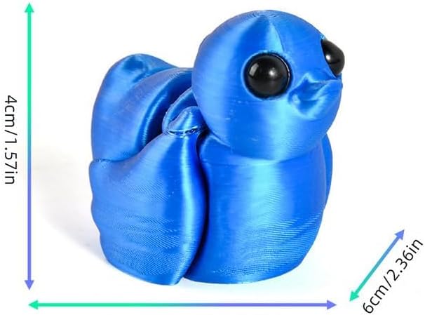 Miniatura 9 de 3D Printed Fish Figurines, Metallic Blue and Iridescent Colors, 2-Piece Set (Silk Gold)