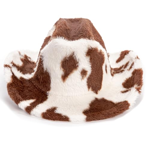 Sombrero vaquero para mujer estilo oeste estampado vaca miniatura 5