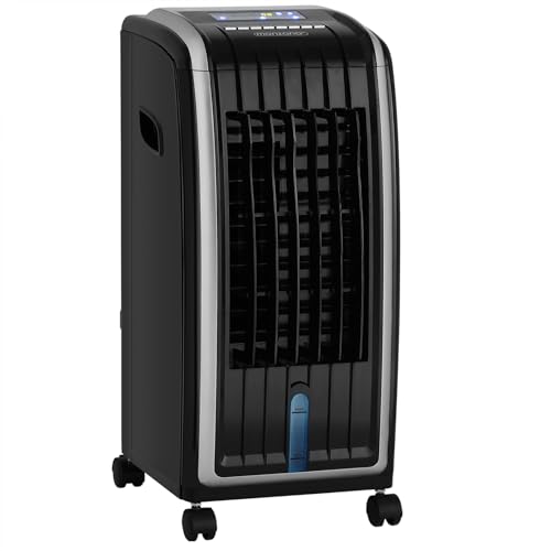 Monzana Enfriador de Aire 4en1 Ventilador Móvil Depósito 5L Temporizador Climatizador Ionizador...