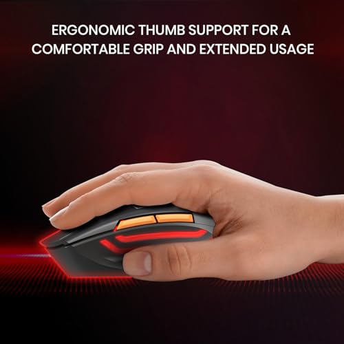 Portronics Vader Max Wireless Rechargeable Mouse, Black - Image 7