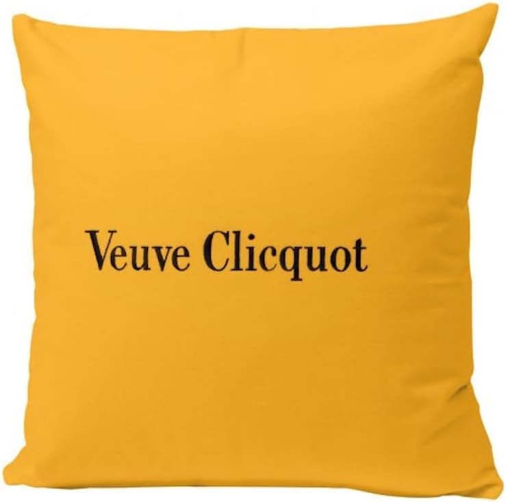 Veuve Clicquot VCP Champagne Ponsardin Yellow Pillow Cushion - Made by MHCS