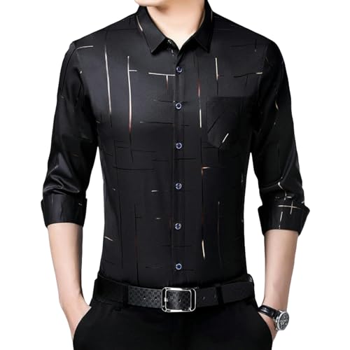 Chemise manches longues homme Moyen-Âge col fin gaufré doré vetement printemps rétro