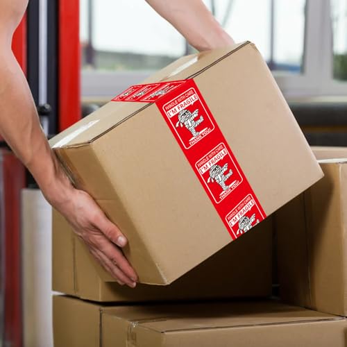 Image of Fragile Tape for Safe Moving and Shipping,Cute Design and Free Dispenser | 1.78 Inch Width x 60 Yards, Durable Packaging Tape for Boxes, Ideal for Mailing and Storage