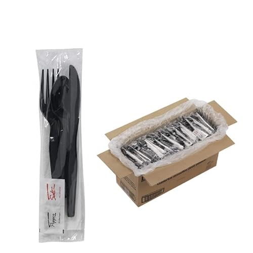 Individually Wrapped Cutlery Kits | Fork, Spoon, Knife, Napkin, Salt & Pepper