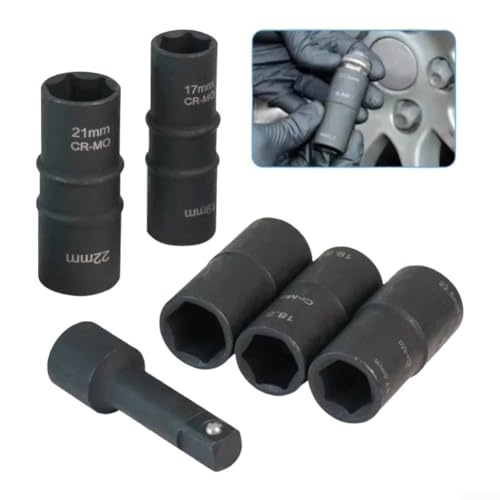 babominimer Strumento di rimozione del tappo dei dadi delle ruote, 18,5 mm, 19,5 mm, chiave a bussola per Ford e Land a doppia estremità per rimuovere i dadi dei pneumatici con design a parete sottile